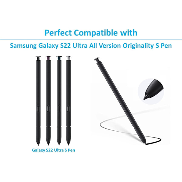 5 st mjuka spetsar/nibbar för Samsung Galaxy S22 Ultra S Pen Nibs ersättning mjuka nibbar [0,7 mm] [4096 trycksensor] för Samsung Galaxy S22 Pen Nibs (5*s