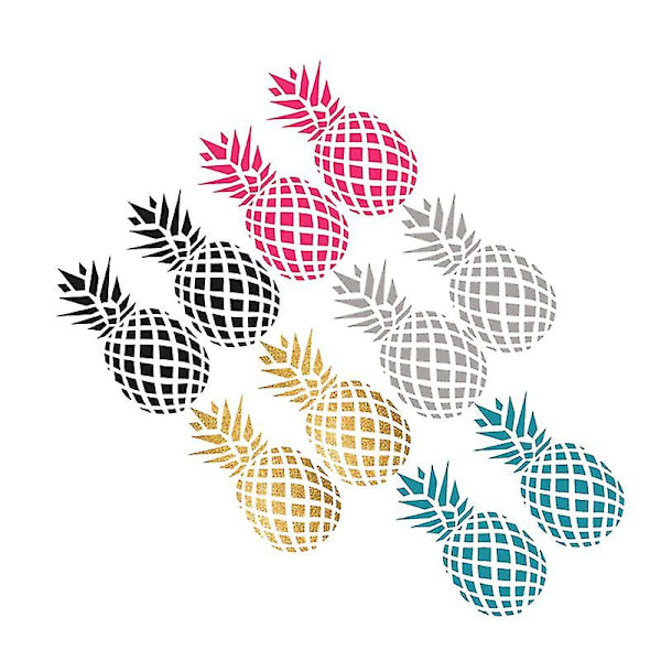 5 paria ananas-seinätarra