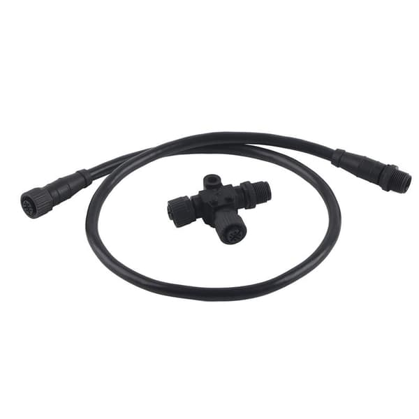 For NMEA 2000 Drop Backbone Cable with T-Connector 5-Pin Waterproof M12 0.5m for Garmin Networks