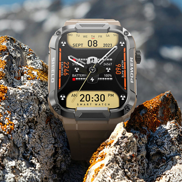 Gard Pro Ultra Smart Watch, Robust Militær Fitness Watch, Vandtæt Støv-tæt Black