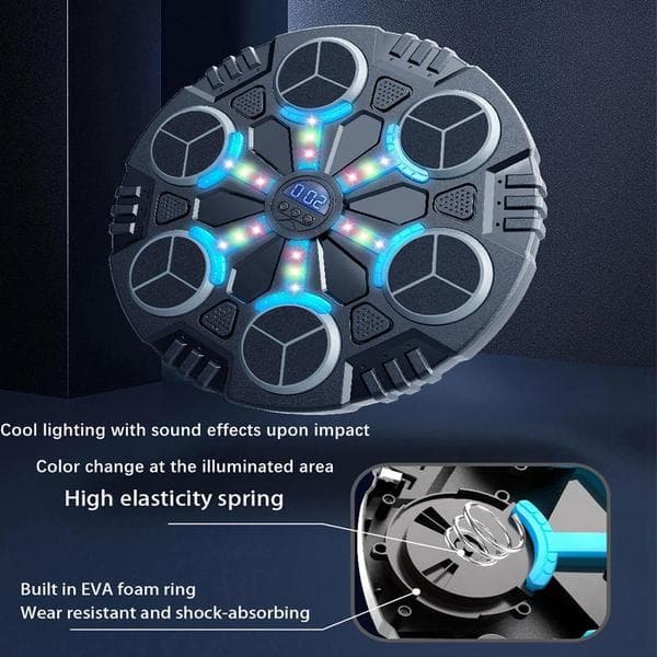 Musical Boxing Machine Suitable for Children and Adults, Bluetooth Wall-Mounted Boxing Pad, Rhythm Light, Dual Home Training Equipment