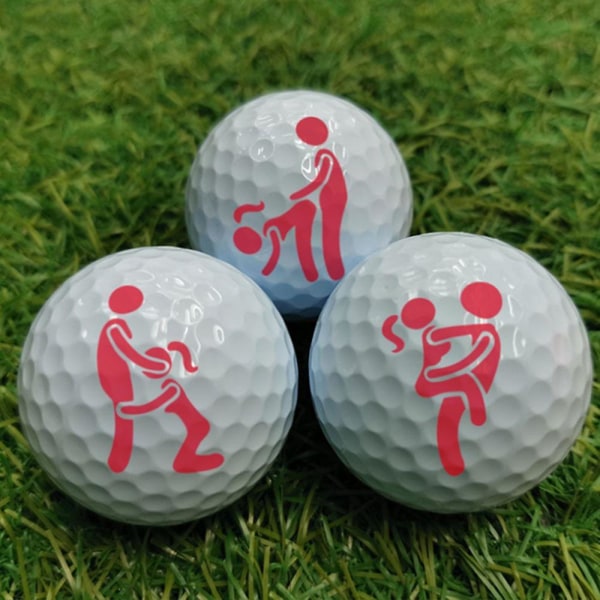 1 stk Morsom Voksen Humor Signal Golf Ball Markør Justeringsverktøy Modeller Ball Linje Liner Markør Mal Justering Treningshjelpemidler Verktøy A