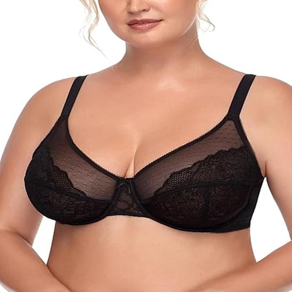 Minimizer-BH-er for kvinner Full Coverage Underwire BH-er Plus Size Løfte Blonde-BH for tungt bryst