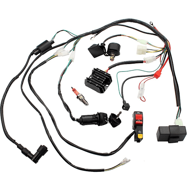 Komplett elektrisk ledningsnett CDI tenningspole solenoid relésett for 4-takts ATV QUAD Dirt Bike 150Cc 200Cc