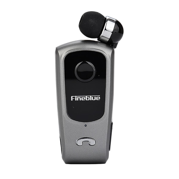 Fineblue F920 Vibrationsalarm Halsklemme Clip Unilateral Business Bluetooth-kompatibelt Øretelefon Grey