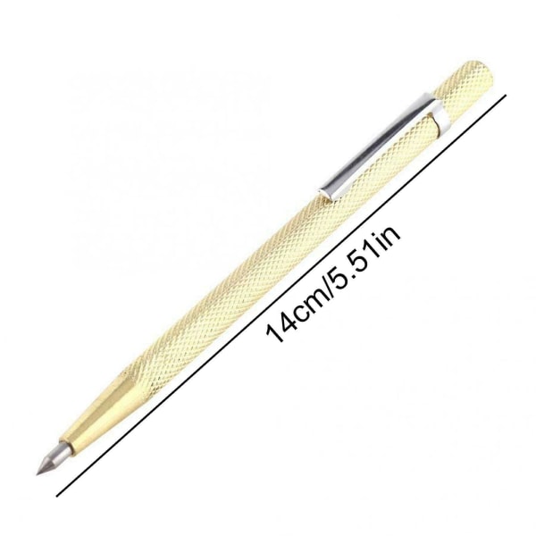 Pen Scriber Markør Skriving Metall Glass Keramikk, Ingeniører Wolfram Scribe - Jxlgv Gold