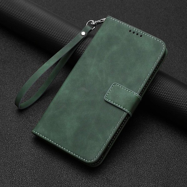For Samsung Galaxy S23 Ultra Slim Fit Telefondeksel Magnetisk Låsestativ Mobiltelefon Flip Lommebokdeksel Green Samsung Galaxy S23 Ultra