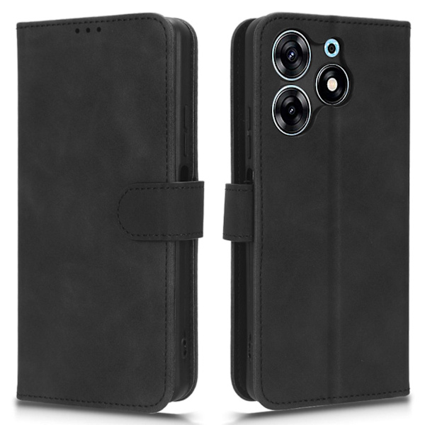 Tecno Spark 10 Pro -nahkakotelokotelo lompakolla ja magneettisella suojakuorella Black Transsion Tecno Spark 10 Pro