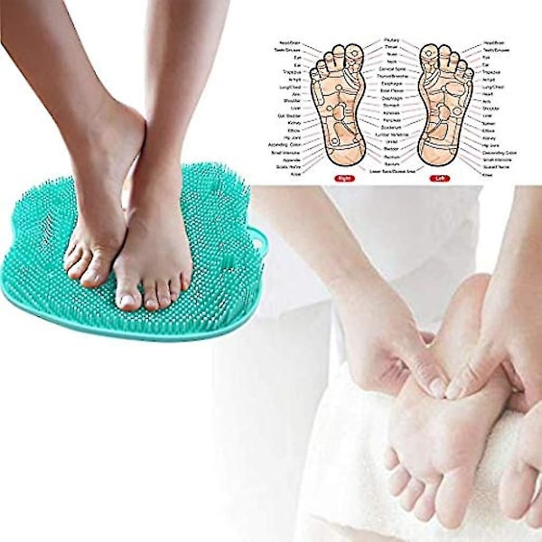 Silikonfotborste Scrubber Massager Duschfotborste Djuprengörande Exfolierande Spa Ökar Blodcirkulationen