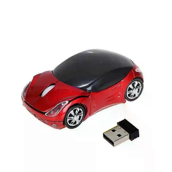 Wireless Mouse Battery Mice Wireless Computer Mouse 2.4G Office Gaming Mouse 3 Buttons Cute Car Interesting Mouse for Laptop PC Pink Pink