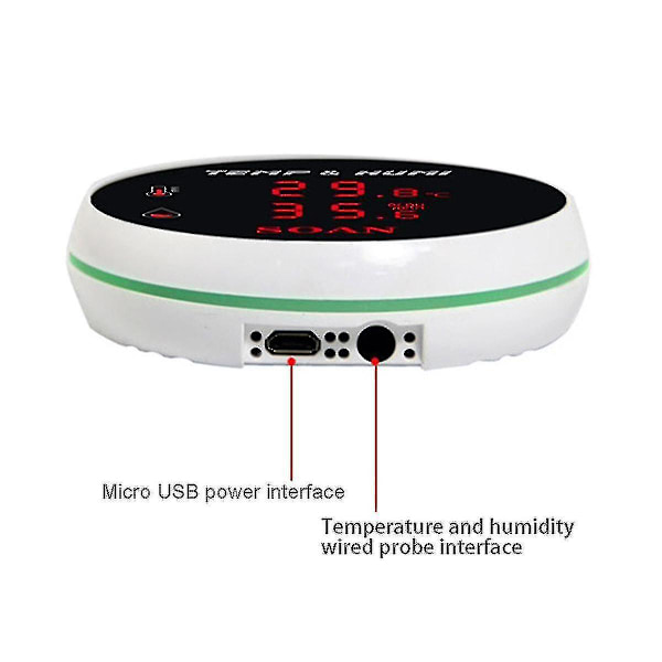 Otwoo Tuya Wifi Temperatursensor Tråd Digital Smartlife Termometer Rum Vand Pool Termostat Alarm Eu