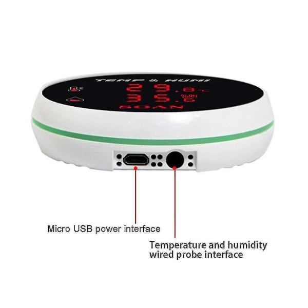 Otwoo Tuya Wifi Temperatursensor Tråd Digital Smartlife Termometer Rum Vatten Pool Termostat Alarm Eu