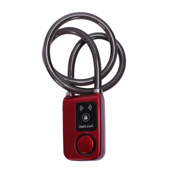 Utomhus Anti-stöld Cykellås Super Intelligent Telefon App Kontroll Smart Alarm Bluetooth Lås Wate Red