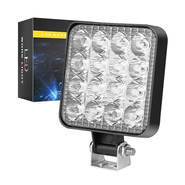 Arbeidslys 48w LED Hovedlys Flom Spot Lampe Vanntett For Off-road Truck Båt White