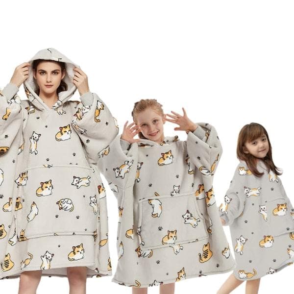 Bærbar teppe Oversized hoodie, myk varm hettegenser 65cm[ca]