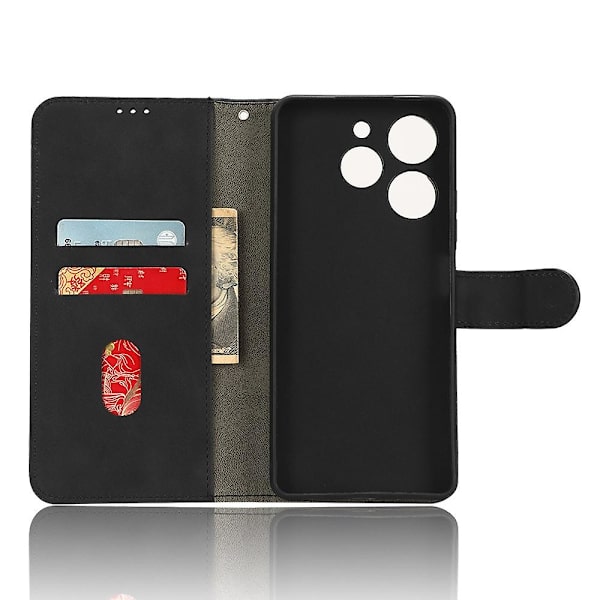 Tecno Spark 10 Pro -nahkakotelokotelo lompakolla ja magneettisella suojakuorella Black Transsion Tecno Spark 10 Pro