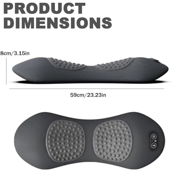 3-in-1 Back Therapy, Back Massage, Sciatica Massage with Traction Lift, Stretcher Portable Deep Tissue Vibration for Neck Shoulder Backs (Grey)