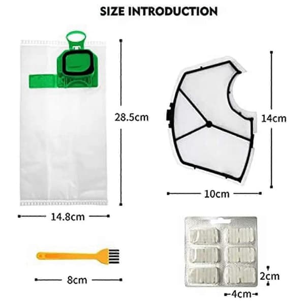 Til Kobold Støvsugerpose Kit Til Vorwerk Kobold Vk140 Vk150-b Vit