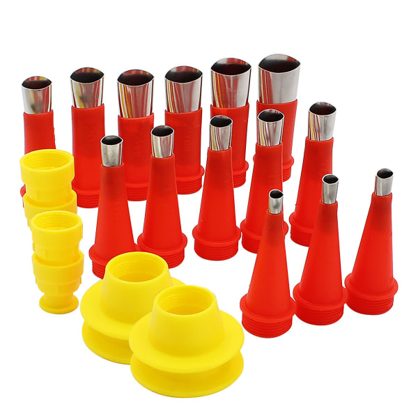 18pcs/24pcs Stainless Steel Nozzle Seal Tool Sturdy Repairing Caulking Tips Set