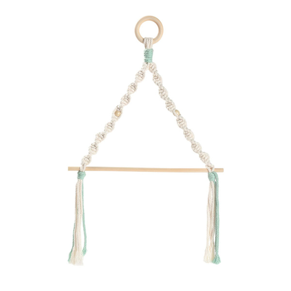 Farfi Paper Roll Holder Macrame Smooth Stick Monikäyttöinen Ulkona Ripustettava Paperipyyheteline Kotiin Leirintään Green