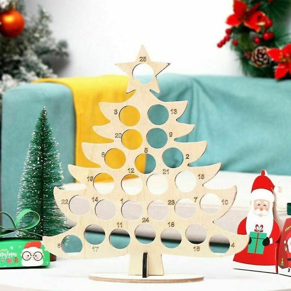 Julgran Trächokladhållare Nedräkningskalender Xmas Älgdekor Christmas Tree