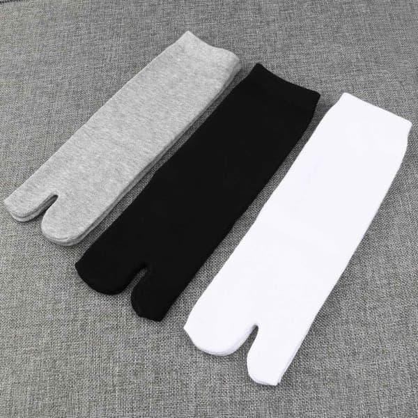 3 par strømper Herr Dame Kimono Flip Flop Sandal Split Toe Tabi Ninja strømper standard zdq