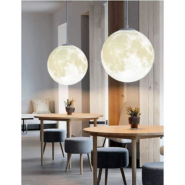 Måne soverom taklampe, pendellampe, månelysestake, innendørs belysning pendellamper, barn soverom stue taklysestake, 18cm Cise