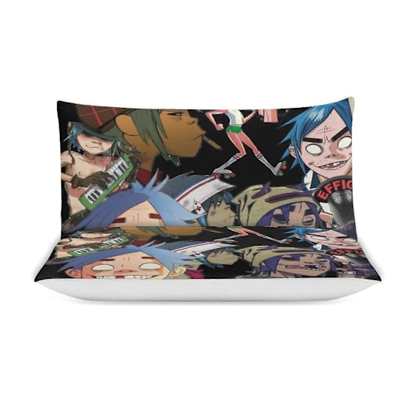 x203 Gorillaz 3-osainen vuodevaatesetti Lämmin ja mukava pehmeä pussilakanasetti, jossa 1 pussilakana ja 2 tyynyliinaa makuuhuoneeseen b203 135x200cm 53x78in