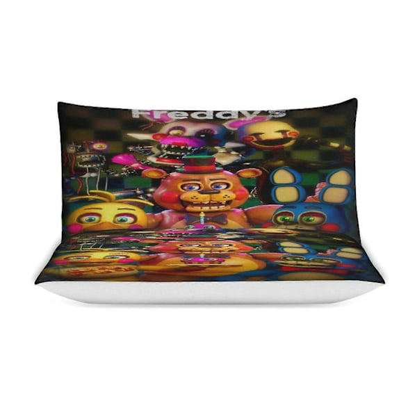 x251 Five Nights at Freddy's Sengedynebetræk Mikrofiber Sengetøj Sæt 3D Printet Letvægts 3 Dele Dynesæt, 1 Dynebetræk Og 2 Pudebetræk 135x200cm 53x78in