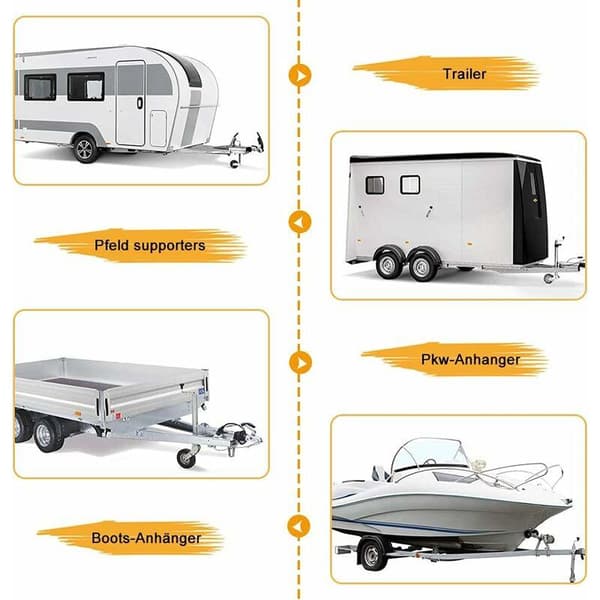 Trækstangsbeskyttelse til trailer, Universal campingvognsbeskyttelse, Trækdæksel campingvogn trailer trækdæksel med refleksstriber