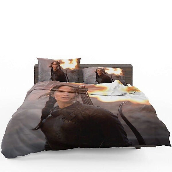 v4996 Lakanat Nälkäpeli Mocjay Katniss Jennifer Lawrence Vuodevaatesetti Makuuhuoneen Sisustus Lakanat IU4996 135x200cm 53x78in