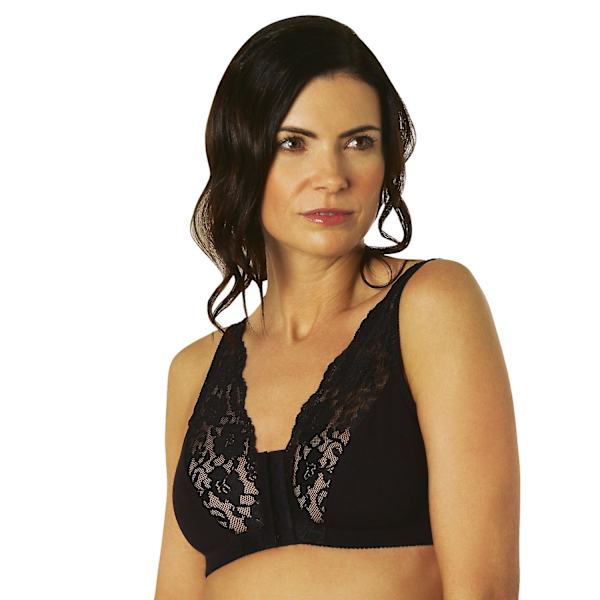 | Dam | Bomullsspets Frontknäppning Magic BH Black 10