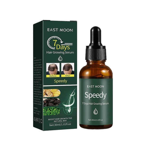 Håråterväxt 7 dagar, ingefära grodd eterisk olja hårväxt håravfall behandling hårvård hårväxtserum för män och kvinnor 30ml 2pcs
