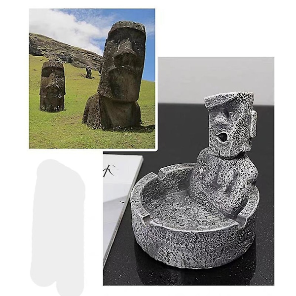 Påskeøen Moai Stenmand Cement Askebæger Hjem Stue Kreativ Personlighed Askebæger