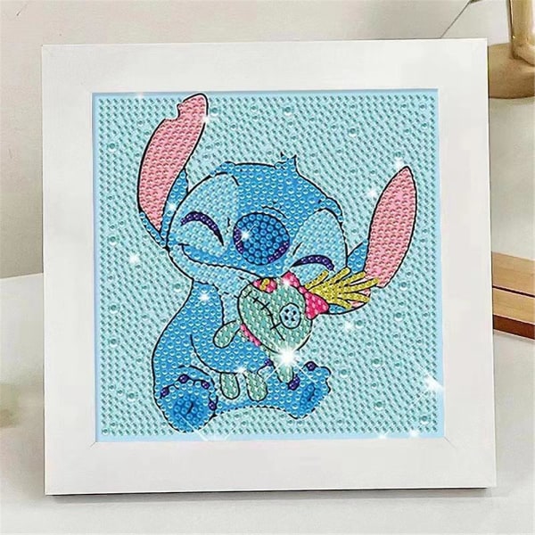 4 Pakke Tegneseriefigurer Super Mario Stitch Diamond Maleri Kits, Realistisk Diamond Art, 5d Diy Stor Gem Full Drill Diamond Dots Maleri Dekorasjon