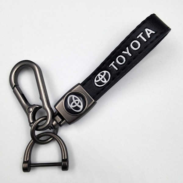 Bil Læder Nøglering Metal Finish | Kraftig Nøglering | Nøglering Og Krogudstyr Pistol Farve Hardware Gun Color Hardware Gun Color Hardware Toyota