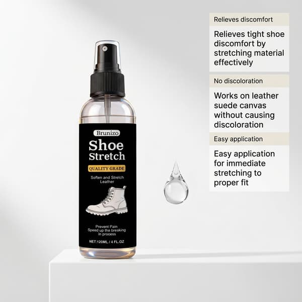 Skosträckspray – Sträcker och mjukar upp skor av olika material, ger komfort och är fläckresistent.