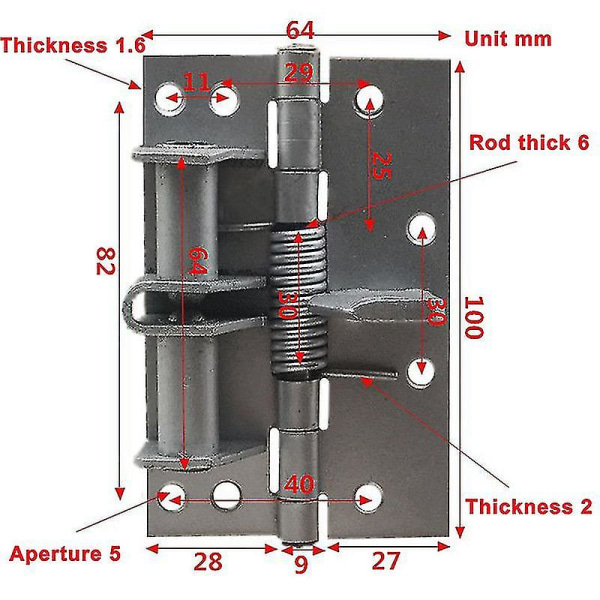 Metal Automatic Spring Door Closer Door Closing Hinge Adjust The Door Closing Hfmqv Silver