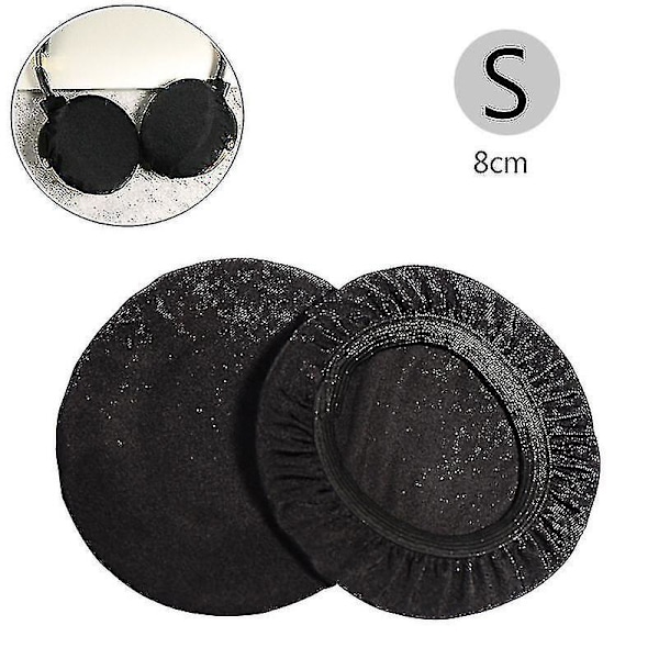 Sträckbar tvättbar öronkåpa skydd hörlurar dammskydd för de flesta on-ear hörlurar inom 6-9/9-11cm öronkuddar Black Small