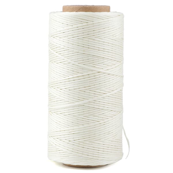 Håndsyet flad vokset tråd sytråd til håndsyningstilbehør (beige)