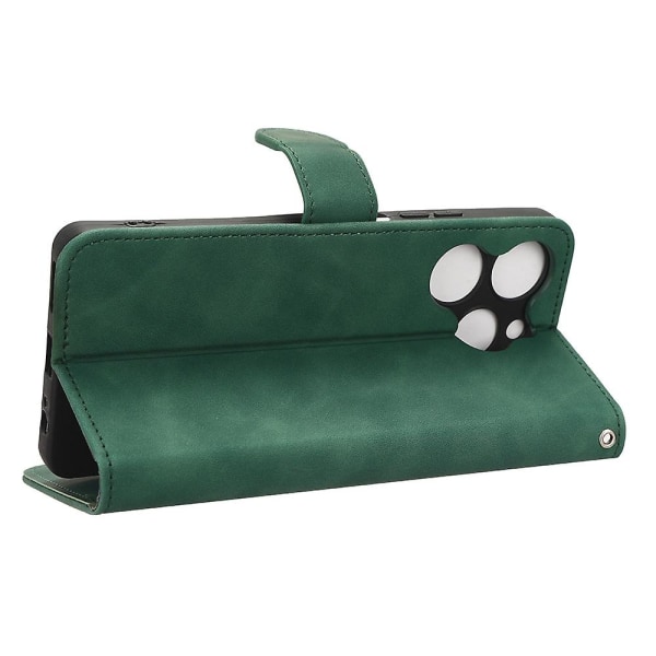 Skin-touch läder folio fodral plånbok stativ magnetiskt skyddande telefonfodral för Tecno Spark 10 Pro Green Transsion Tecno Spark 10 Pro