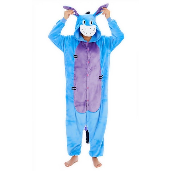 Winnie the Pooh-figurer Unisex Onesie Fancy Dress Kostume Hættetrøjer Pyjamas a Eeyore Donky Eeyore Donky kids S95(for 110-120cm height)