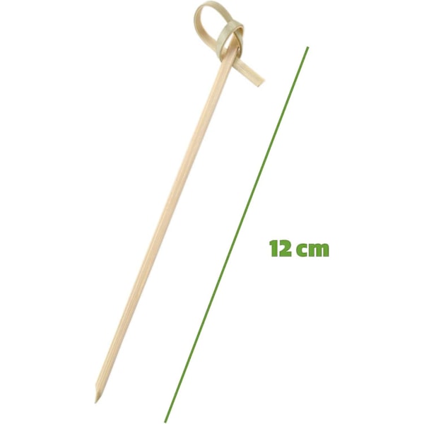[300 stykker] Bambus knutepinner - 4,7\" grillspyd tannpinner for forretter, smørbrød og cocktail drinker