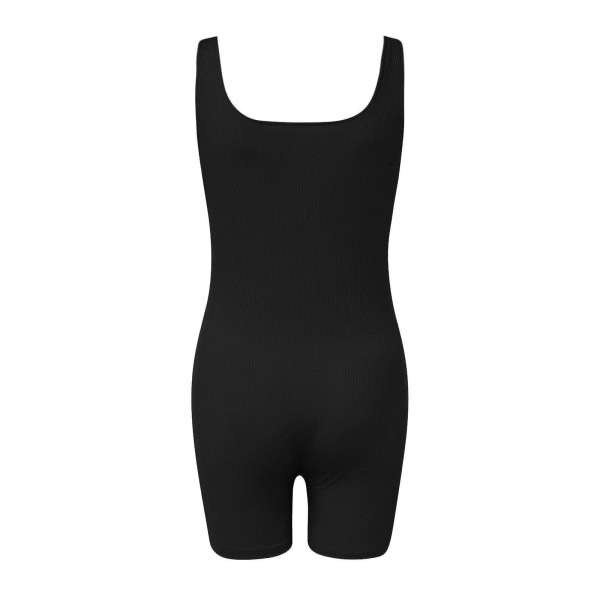 Ärmlös Rygglös Sexig Stängd Midja Jumpsuit Svart Yoga Jumpsuit Sport Träning Yoga Girl Tights Black XL