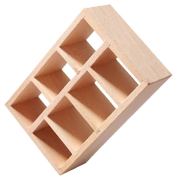 Dockhus Bokhylla i Trä Modell för Miniatyrmöbler