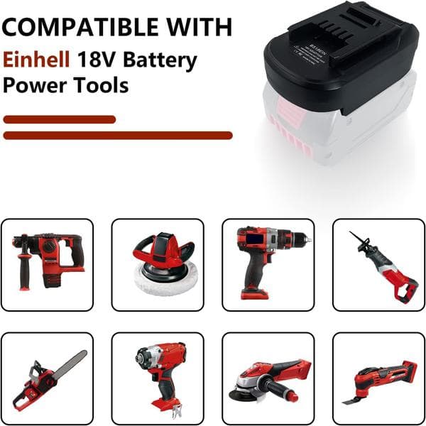 Adapter til Einhell 18 V, til Bosch 18 V GPA lithiumbatterier BAT609 BAT618G Konverter til Einhell Power X-Change 18 Volt Elværktøjskonverter