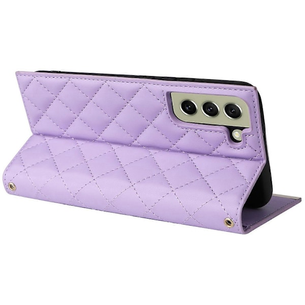 Nahkakotelo imukupilla ja 3 korttipaikalla Samsung Galaxy S21 FE 5G:lle [HK] Tyyli E Style E Multicolor