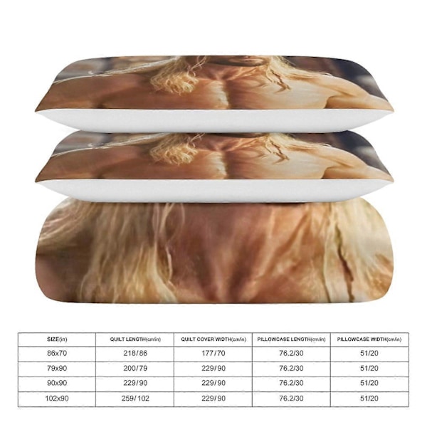 v3061 Sängkläder Chris Hemsworth Sängset Ultra Mjuk Hudvänligt Påslakan 3 Delar, Sött Täcke Sängset för Pojkar Flickor Barn 240x260cm 94x102in