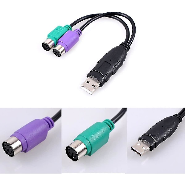 Ps/2 till Usb Adapter Konverter för Ps2 Tangentbord Mus
