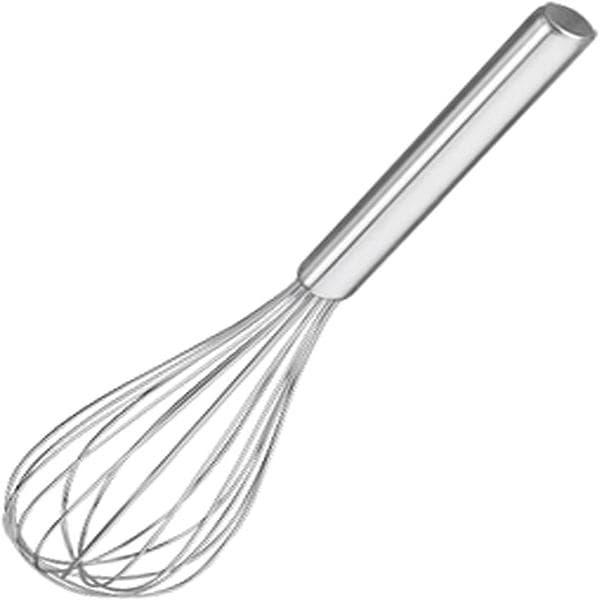25 cm rustfri kraftig 8-tråds visp, sølv